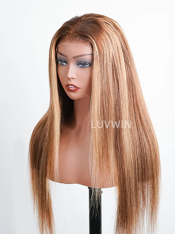 Luvwin DIY Adjustable Density 150% to 210% Removeable Bundle Highlight Color HD Lace Frontal Straight Texture Wig | Customized Hair