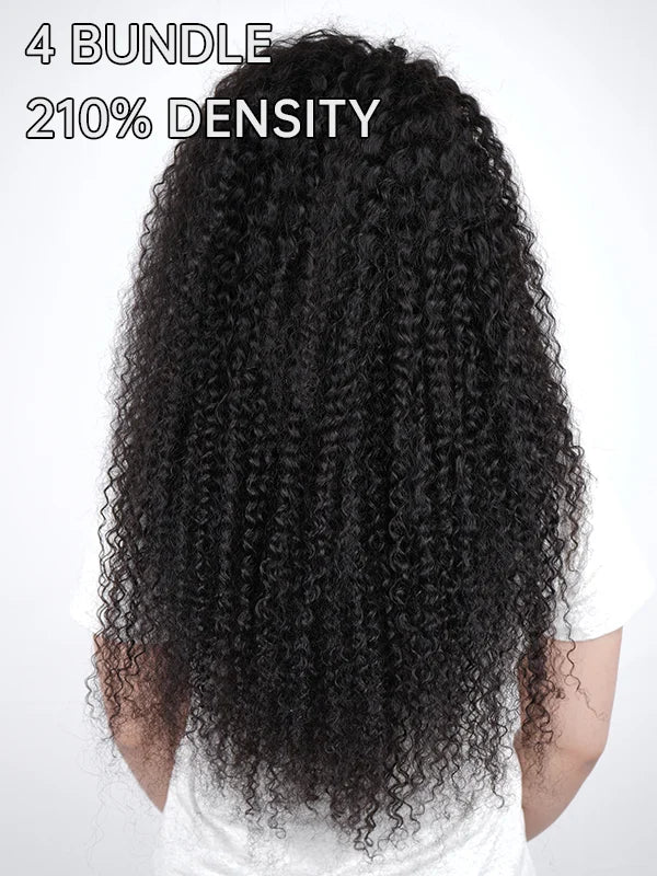 Luvwin DIY Densité Ajustable 150% à 210% Amovible Bundle HD Lace Frontal Kinky Curly Wig | Cheveux personnalisés
