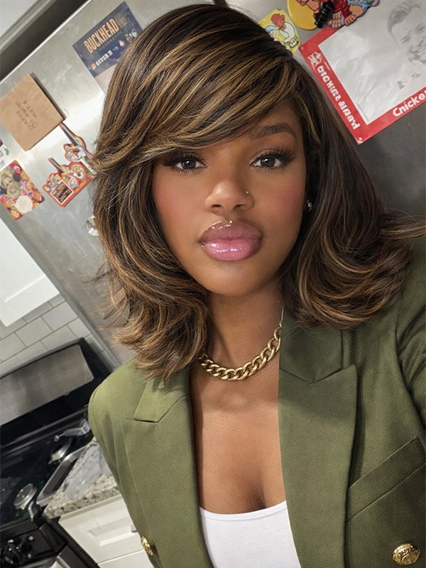 Luvwin Pixie Cut Perruques Pré-Plumées Hairline 100% Cheveux Humains Pour Femmes Noires