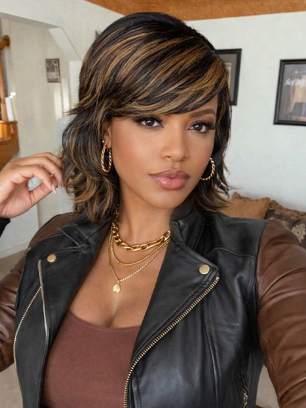 Luvwin Pixie Cut Perruques Pré-Plumées Hairline 100% Cheveux Humains Pour Femmes Noires