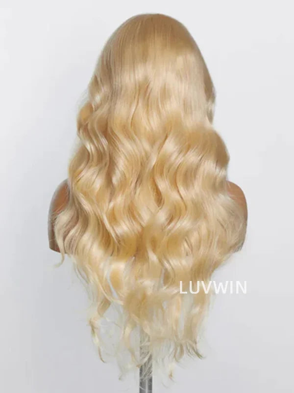 Luvwin 13x4 Pre-cut Lace 613 Blonde Color Body Wave Wig 100% Human Hair