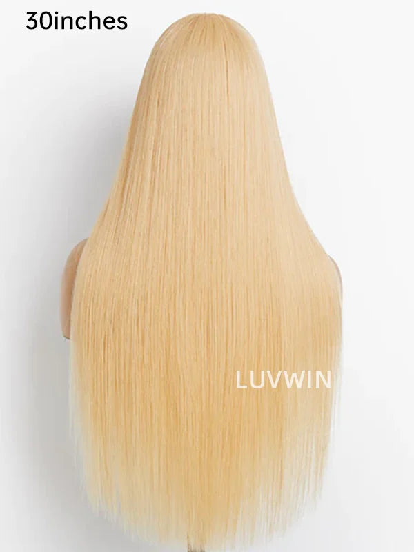 Luvwin 13x4 Pre-cut Lace 613 Blonde Color Silky Straight Wig 100% Human Hair