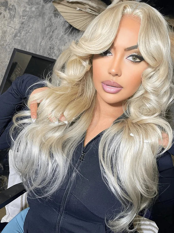 Luvwin 13x4 Pre-cut Lace 613 Blonde Color Body Wave Wig 100% Human Hair