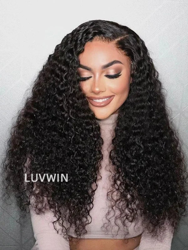 Luvwin 13x6 Deep Wave Perruque Haute Densité Lace Front HD Dentelle Cheveux Humains