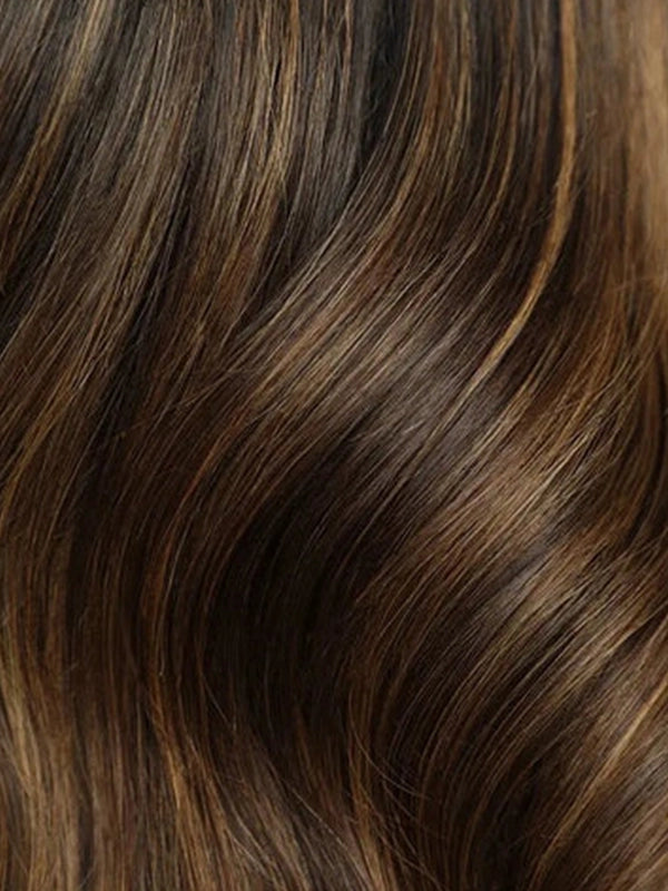 Luvwin Brown Hair Wig With Caramel Highlights 180% Density Pre Cut Lace Glueless Wigs For Black Women