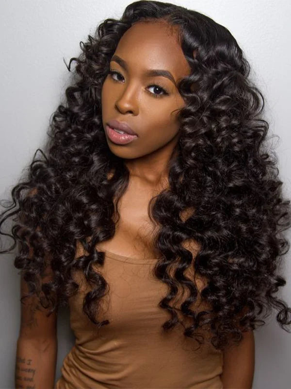 Luvwin Wand Curls Glueless Wear Go Wig 13x4 Pre-Cut HD Lace Wig For Black Women