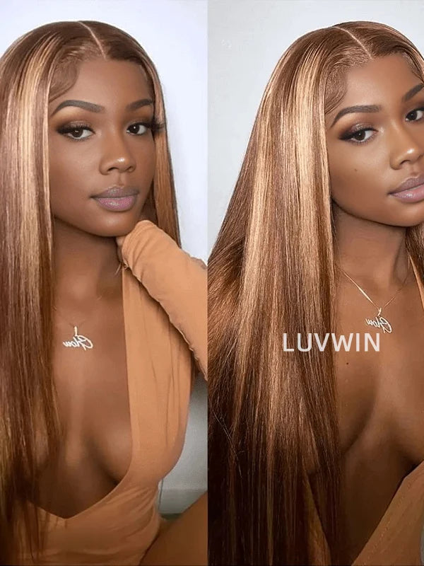 Luvwin DIY Adjustable Density 150% to 210% Removeable Bundle Highlight Color HD Lace Frontal Straight Texture Wig | Customized Hair