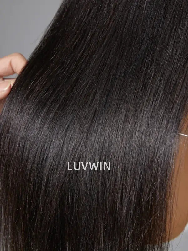 Luvwin Wear Go Glueless Wigs Straight 5x5 Bleached Knots Pre-cut HD Lace Front Human Hair Wigs