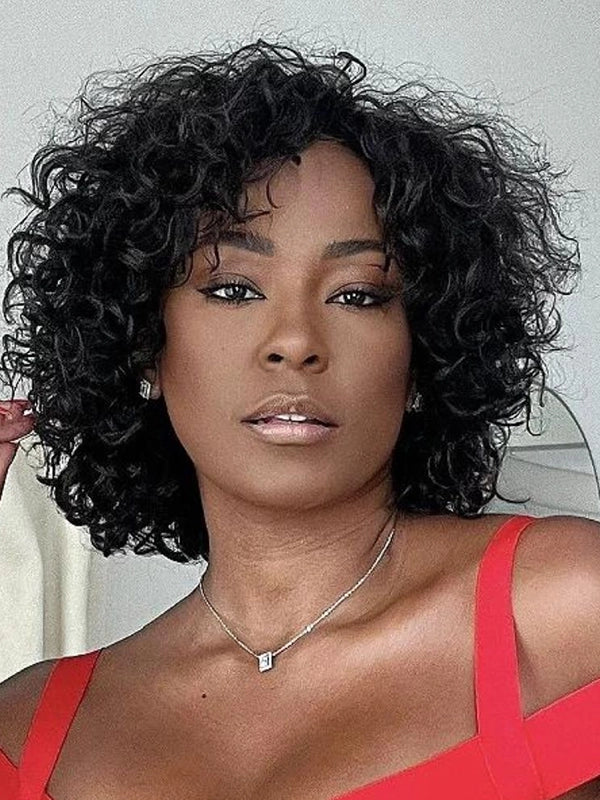 Luvwin Pixie Cut Perruques Pré-Plumées Hairline 100% Cheveux Humains Pour Femmes Noires