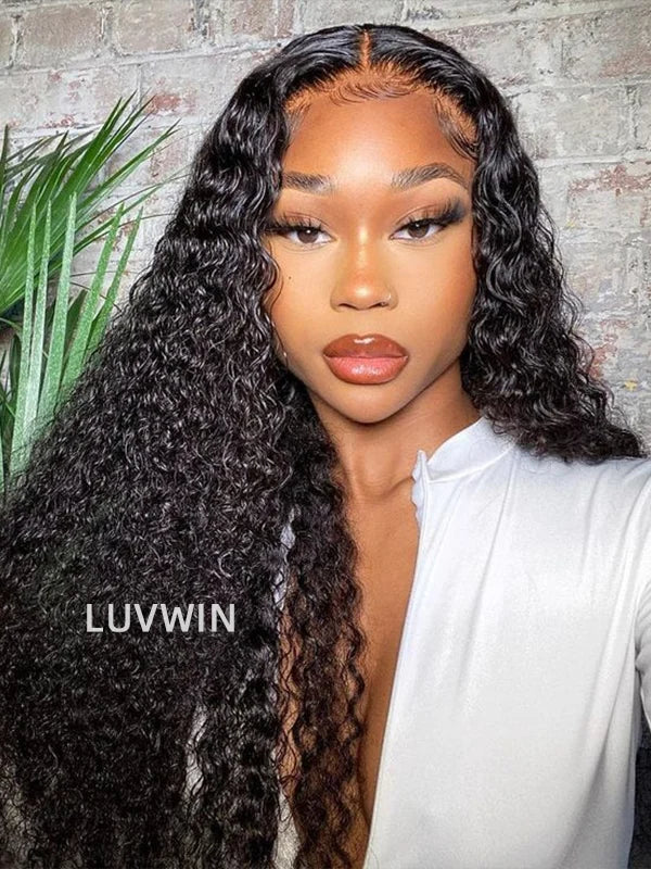 Luvwin 13x6 Deep Wave Perruque Haute Densité Lace Front HD Dentelle Cheveux Humains