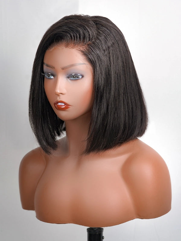 Luvwin Aniyah Human Hair Bob Free Part Hairline Pre-cut Lace Front Pre-bleached 180% Density
