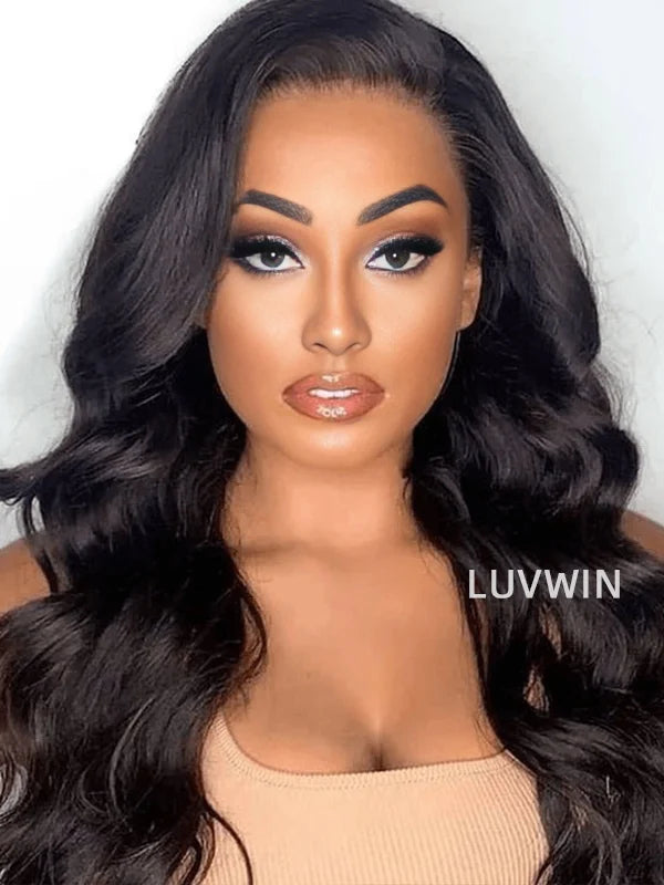 Luvwin 13x6&13x4 Luxury HD Invisible Pre-Cut Lace Body Wave Free Part Hairline Wig