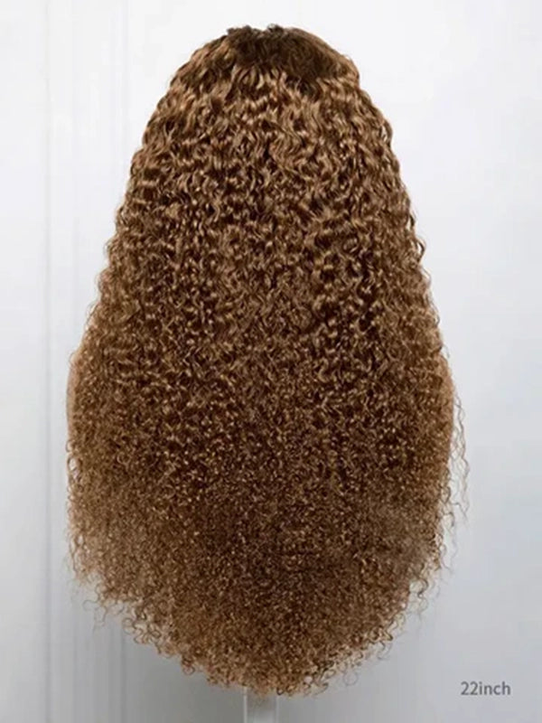 Luvwin 13x6 & 13x4 Vague d’eau Cheveux humains Perruque Marron Couleur des cheveux Full Density Pre-Cut HD Lace