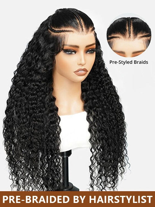Luvwin Sarafina 13x4 & 13x6 perruque de cheveux bouclés pré-plumés vague d'eau HD dentelle pré-coupée nœuds blanchis