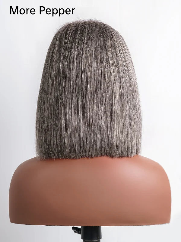 Back view of the Pepper wig, showcasing its full coverage and seamless lace front. Ideal for women looking for a stylish, natural wig for any occasion, with a secure and comfortable fit.