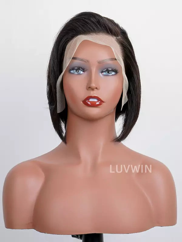 Luvwin Pixie Cut Wigs Pre-Plucked Hairline 100% Human Hair For Black Women