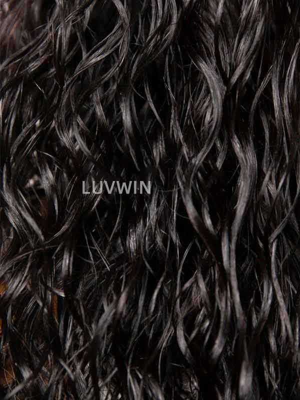 Luvwin 13x4 34Inches Curly Long Hair Wig Water Wave Pre-Cut Lace Bleached-Knots