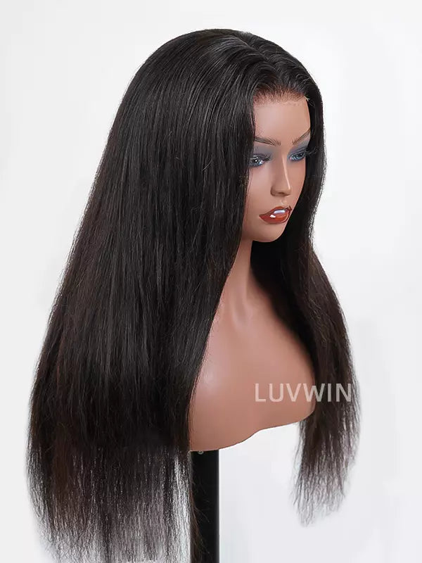 Luvwin DIY Densité Réglable 150% à 210% Amovible Bundle HD Dentelle Frontale Droite Texture Perruque | Cheveux personnalisés