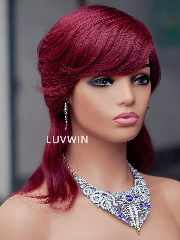 Luvwin Pixie Cut Perruques Pré-Plumées Hairline 100% Cheveux Humains Pour Femmes Noires