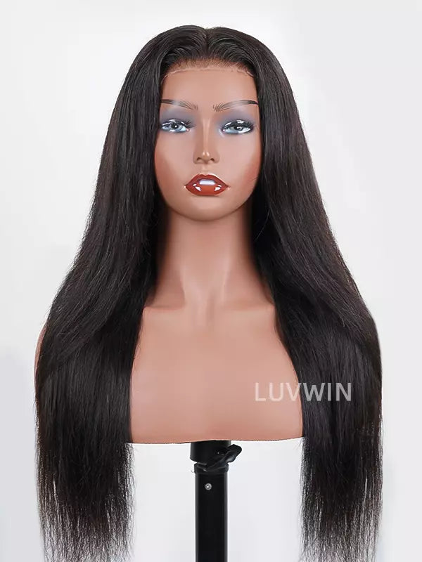 Luvwin DIY Densité Réglable 150% à 210% Amovible Bundle HD Dentelle Frontale Droite Texture Perruque | Cheveux personnalisés