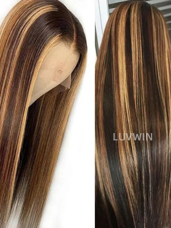 Luvwin Honey Blonde 4/27 Cheveux humains 13x6&13x4 Perruques Naturelles Pré-coupées HD Lace