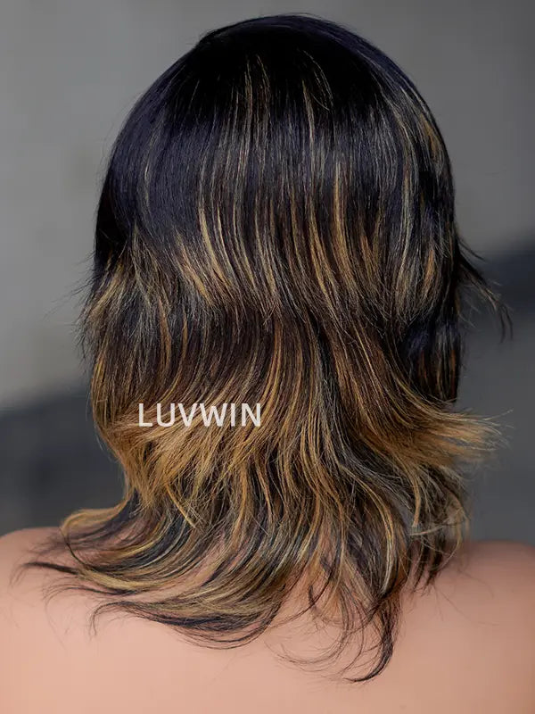 Luvwin Pixie Cut Perruques Pré-Plumées Hairline 100% Cheveux Humains Pour Femmes Noires