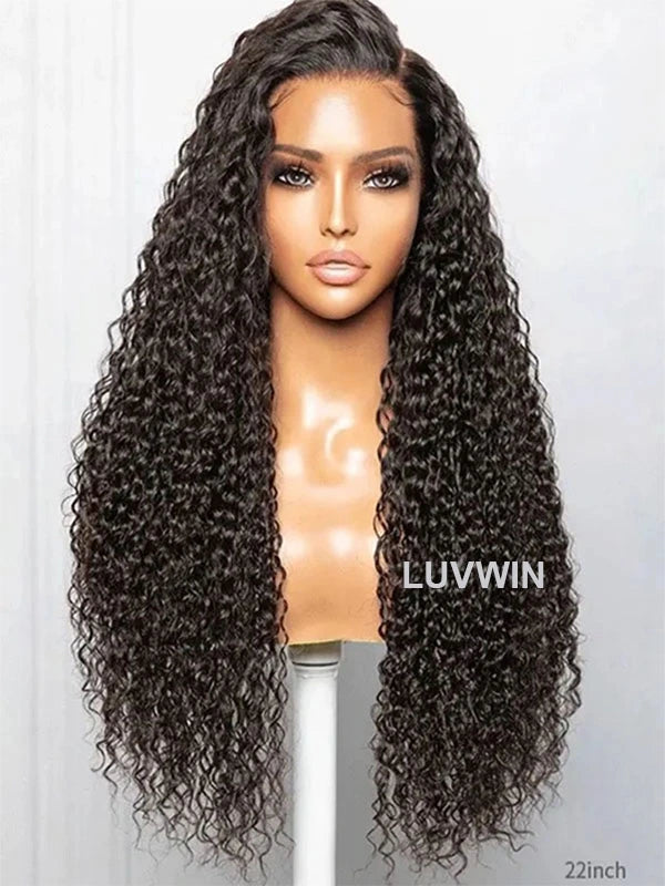 Luvwin 13x6 Deep Wave Perruque Haute Densité Lace Front HD Dentelle Cheveux Humains
