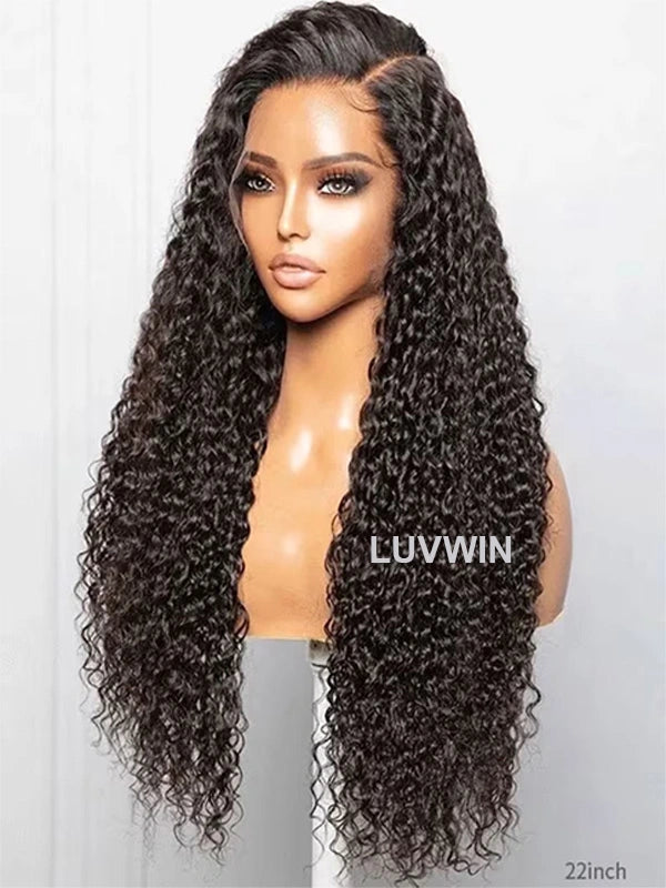 Luvwin 13x6 Deep Wave Perruque Haute Densité Lace Front HD Dentelle Cheveux Humains
