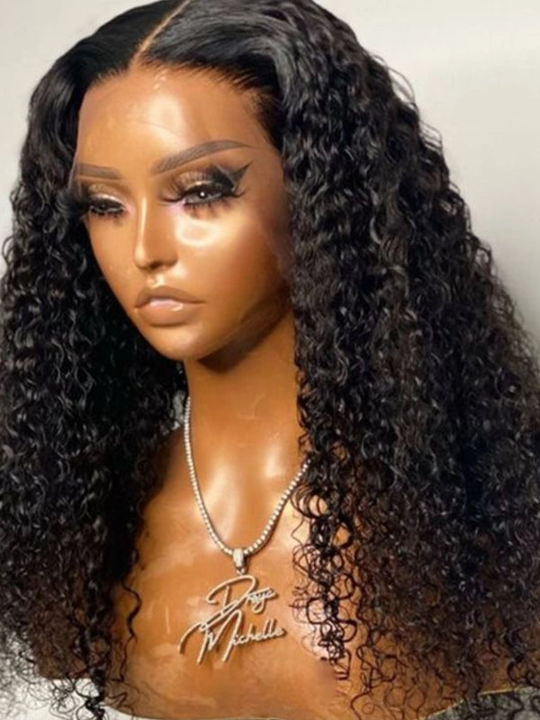 Luvwin 13x4 Water Wave Pre Cut HD Lace Pre Plucked Hairline Glueless 100% Human Hair Wig