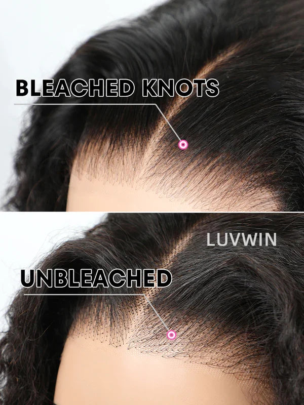 Bords 4C | Luvwin 180% Densité Indétectable Kinky Straight Kinky Edges Lace Glueless Wig | Inspiré d'Afro