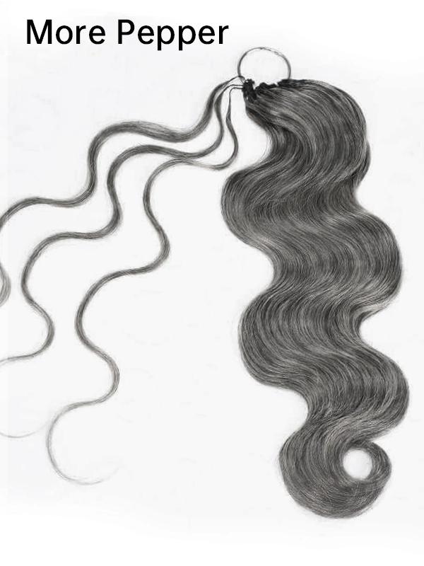 Luvwin Salt And Pepper Crochet Hair Body Wave Human Hair Bundle Hair Extensions