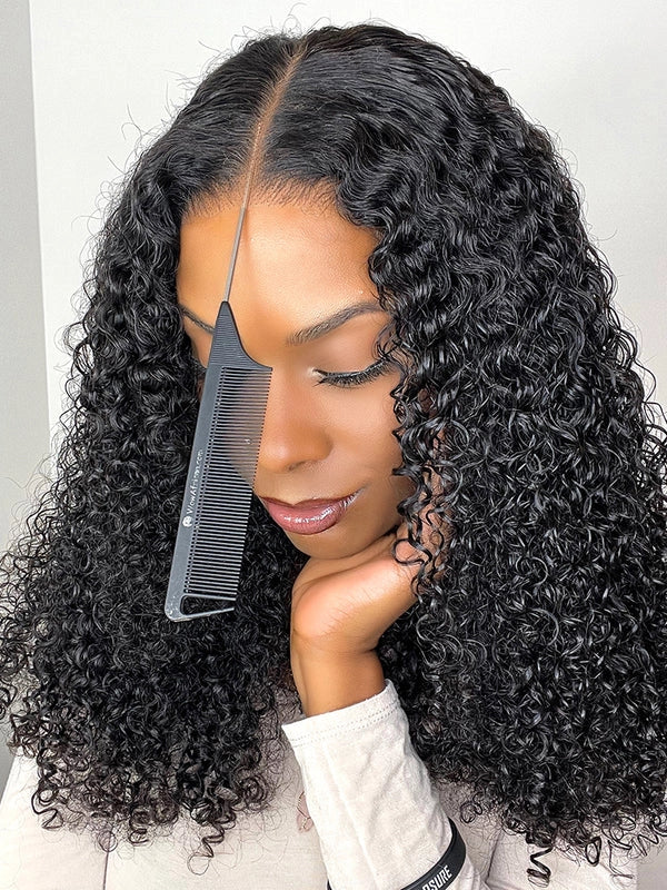 Luvwin 13x4 Water Wave Pre Cut HD Lace Pre Plucked Hairline Glueless 100% Human Hair Wig