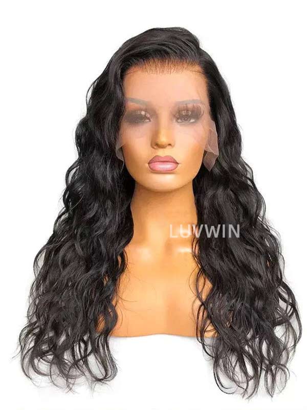 Luvwin Long Hair Wig Natural Wave Lace Frontal Wig Undetectable Realistic Hairline