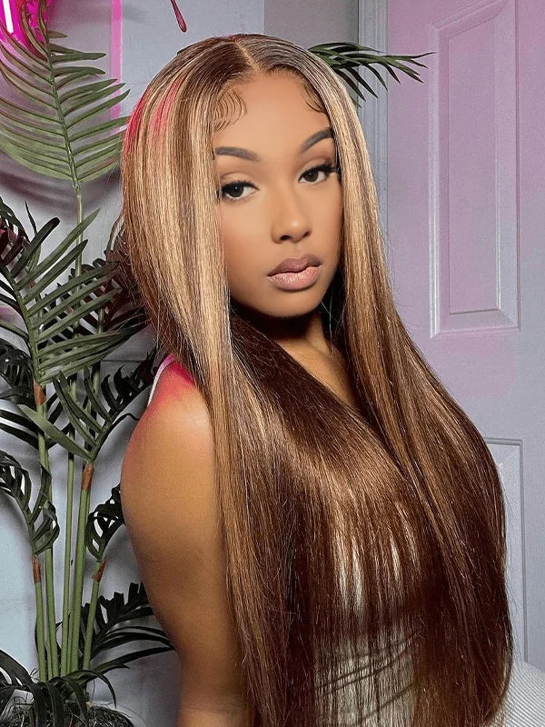 Luvwin DIY Adjustable Density 150% to 210% Removeable Bundle Highlight Color HD Lace Frontal Straight Texture Wig | Customized Hair