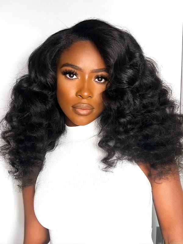 Luvwin Wand Curls Glueless Wear Go Wig 13x4 Pre-Cut HD Lace Wig For Black Women