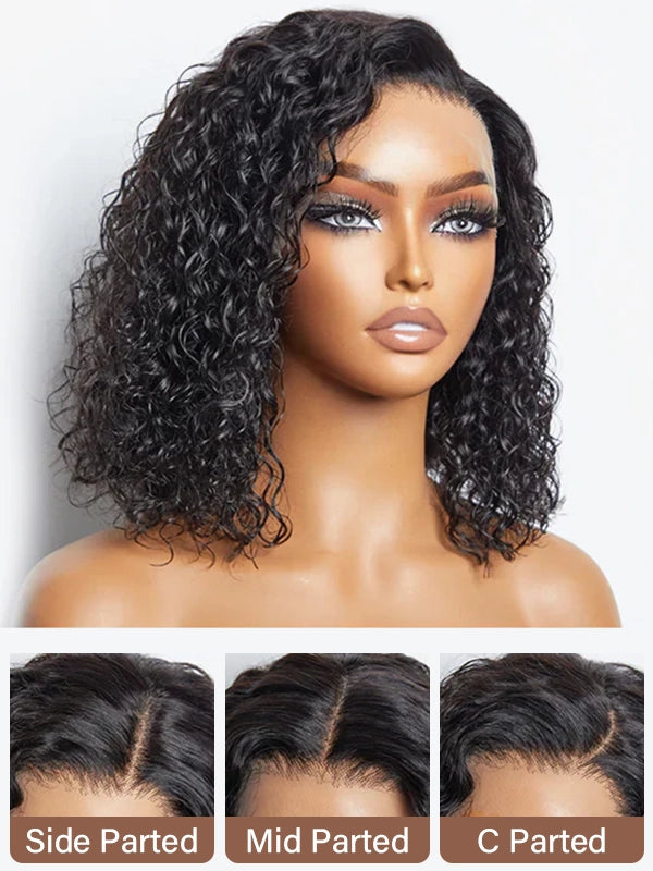 Luvwin 13x4 Water Wave Pre Cut HD Lace Pre Plucked Hairline Glueless 100% Human Hair Wig