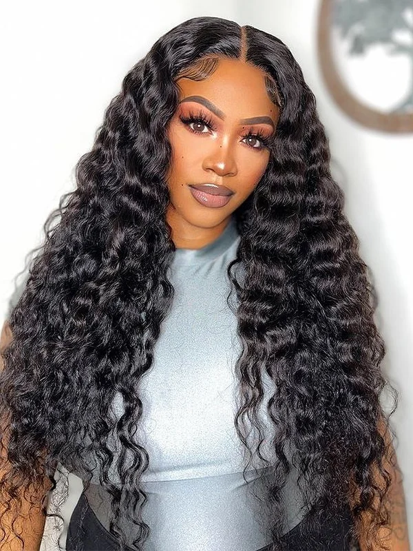 Luvwin 13x6 Deep Wave Wig High Density Lace Front HD Pre-cut Lace Human Hair