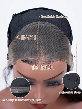 Luvwin 13x6 & 13x4 Vague d’eau Cheveux humains Perruque Marron Couleur des cheveux Full Density Pre-Cut HD Lace