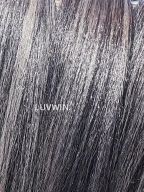 Luvwin 5x5 Salt And Pepper Glueless Gray Color Pre-Cut Lace Straight Bob Wig For Black Women